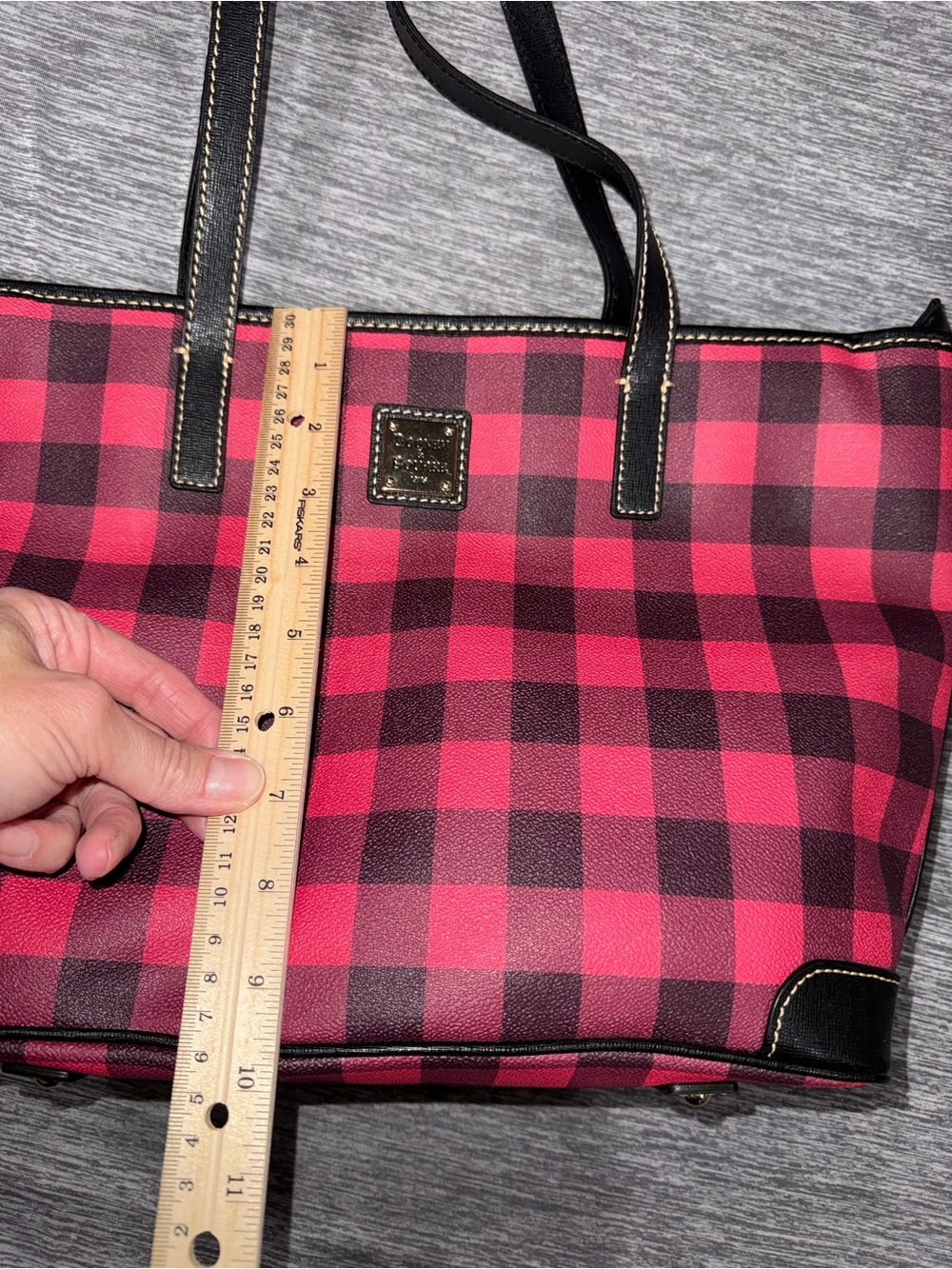 Dooney & Bourke Pink Black Tucker Tote - Picture 3 of 11